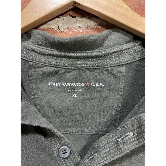 John Varvatos Polo Shirt Mens XL Extra Large Gray Short Sleeve Collar Preppy - Picture 2 of 3